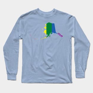 Alaska state LGBT Pride (with islands) Long Sleeve T-Shirt